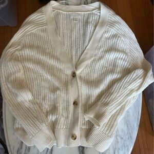 Caslon Women's Ivory Button-Up Cardigan